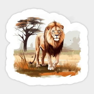 Wild African Lion Sticker